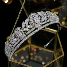 Load image into Gallery viewer, High Quality Eternal Blossom Rose Garden Tiara-Wedding Crown-Triple A Zirconia Crystal
