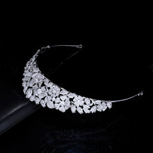 Load image into Gallery viewer, Luxury Floral Bridal Headpiece-Micro-Inlaid Cubic Zircon Wedding Crown-Tiara
