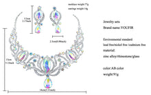 Load image into Gallery viewer, Sophisticated Silver Crystal Bridal Elegance Jewelry Set-Necklace-Earrings-Wedding Jewelry Accessories
