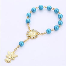 Load image into Gallery viewer, Imitation Pastel Pearl Angel Catholic Holy Rosary-Communion-gift-keepsake-favor
