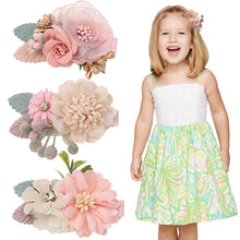 Load image into Gallery viewer, Sets of Girls Floral Rose Hair Clips for Parties and Special Events - Assorted Colors
