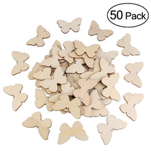 Load image into Gallery viewer, Natural Unfinished Cutout Butterfly Shape Wooden Pieces
