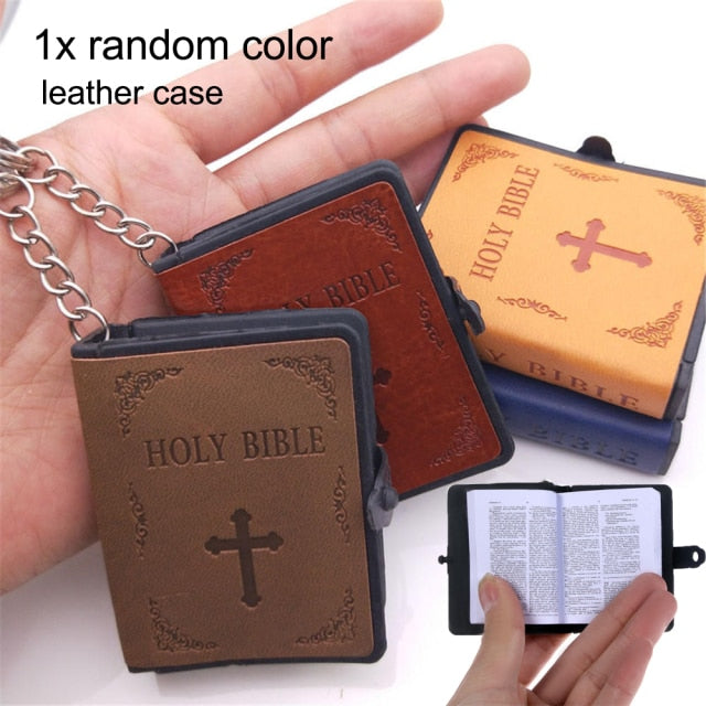 Mini Christian Holy Bible Cross - Religious Keychain