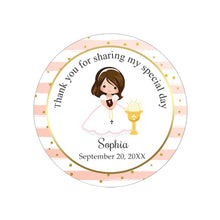 Load image into Gallery viewer, Personalized My First Communion Stickers- Favors Labels-Boy or Girl- Mi Primera Comunión Sellos
