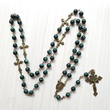 Load image into Gallery viewer, Handmade Beaded Vintage Holy Cross Rosary Religious Accessory-Perfect Boys Communion Gift

