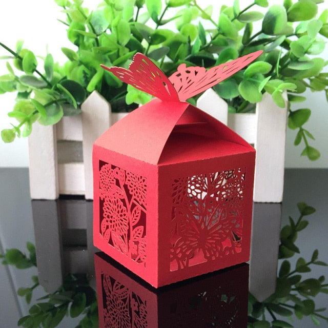 Laser Cut Butterfly Candy Box - Wedding Gift Favor Boxes - Gifts Quinceañera