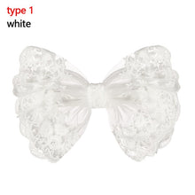 Load image into Gallery viewer, Big Bow - Black or White Lace Flower Hair Clips - Women - Girls - Hair Accessories
