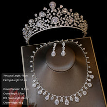 Load image into Gallery viewer, Delightful High Quality Cubic Zirconia Tiara and Jewelry Sets for Any Special Occasion
