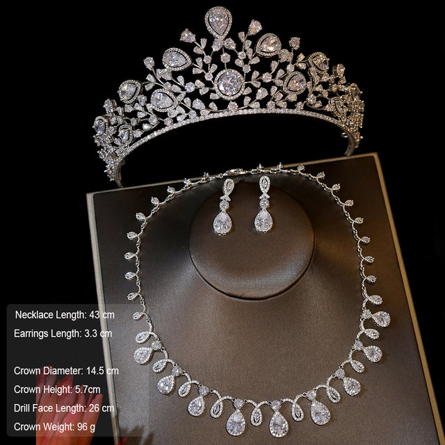 Delightful High Quality Cubic Zirconia Tiara and Jewelry Sets for Any Special Occasion