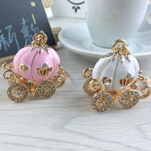 Load image into Gallery viewer, Fairy Tale Theme Enamel Pumpkin Carriage Keychain-Party Favor

