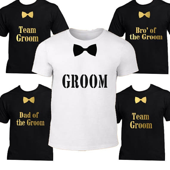 Personalized Groom or Groomsmen Wedding Tee Shirts - Gift for Groomsmen - Bridal Party - Best Man t-shirt - great for Bachelor Party