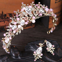 Load image into Gallery viewer, Handmade Luxury White Pink or Gold Pearl Tiara for Bride or Quinceañera
