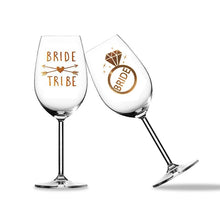 Load image into Gallery viewer, Stickers for Team Bride Tribe - Bridesmaid - Mr and Mrs Glass Stickers for Bride To Be Bachelorette Party Bridal Shower decoration
