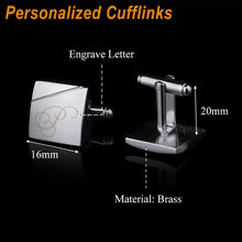 Load image into Gallery viewer, Personalized Cufflinks Custom Name Cuff Links for Mens Gifts Dad Customized Cuff Buttons Wedding Favors
