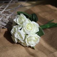 Load image into Gallery viewer, Silk Roses Artificial Flower Bunch for DIY Bridal Bouquet-Bride-Bridesmaids
